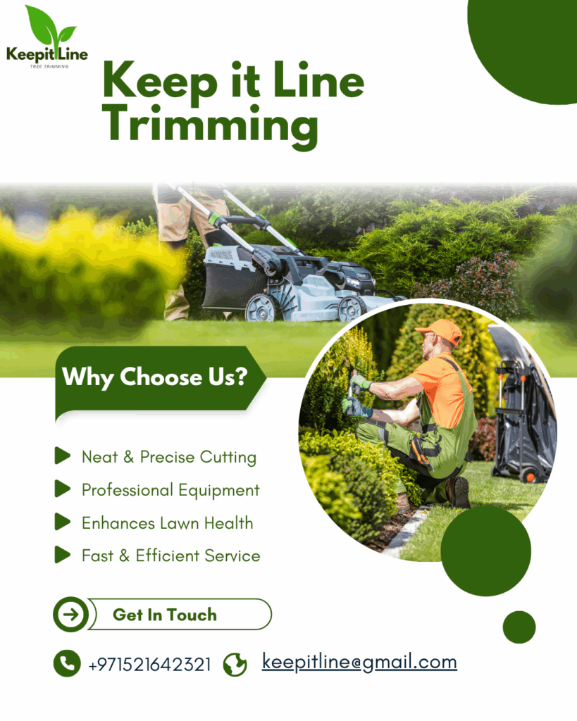 a man cutting a hedge. Tree Trimming in Dubai. 2025